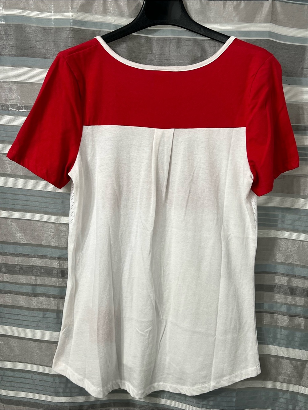 University of Wisconsin Badgers Red & White Short Sleeve Women’s Tee - Picture 2 of 8